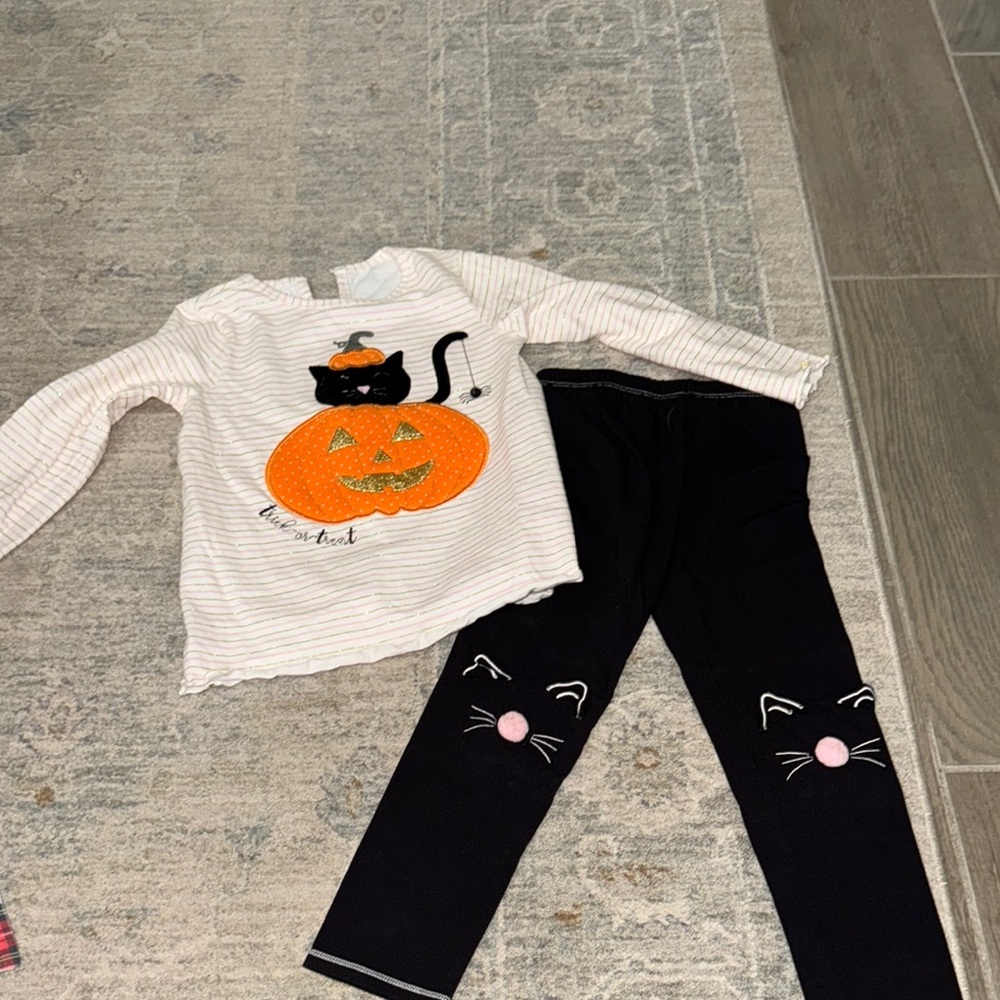 Mud Pie Striped Cat and Pumpkin Halloween Costume